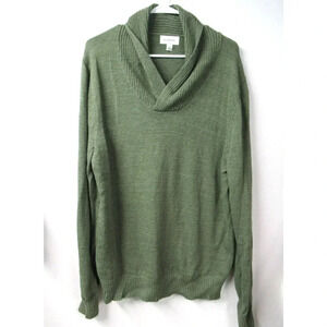 Goodfellow & Co Cowl Neck Ribbed Knit Pullover Sweater Men’s Size Large Green